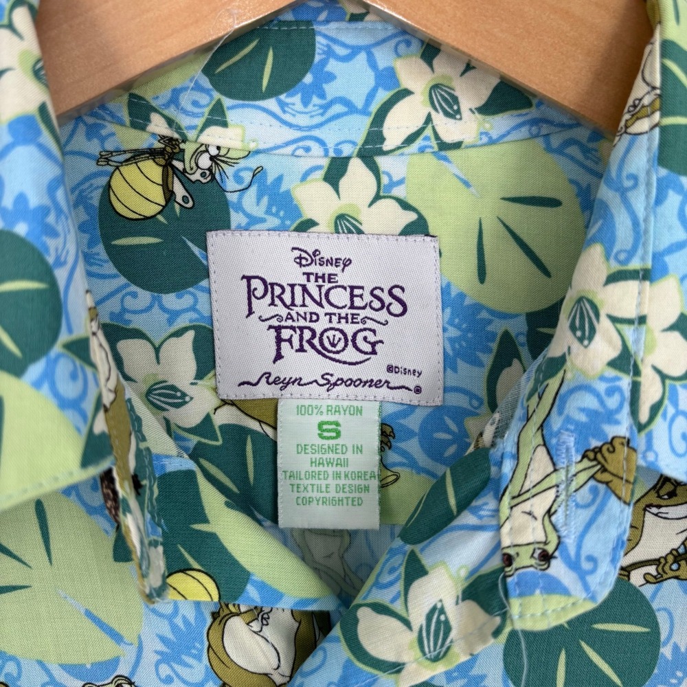 Disney x Reyn Spooner The Princess and the Frog Aloha Shirt Mens S Blue Hawaiian - Picture 3 of 7